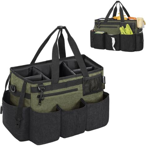 Borsa per la pulizia portatile per prodotti per la pulizia, borsa per la pulizia di grande capacità, organizer, semplice borsa per la pulizia della cucina, borsa portaoggetti per detergenti, verde