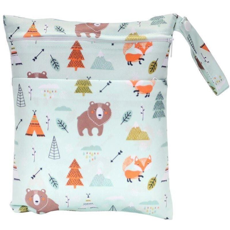 Borsa per pannolini impermeabile - Motivo foresta