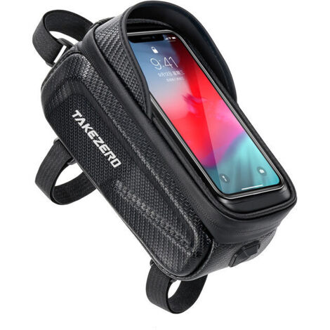 Borsa per telefono da bici, borsa impermeabile in EVA 3D con touch screen in TPU sensibile e visiera parasole per smartphone da 4,7-6,8 pollici (1 confezione)