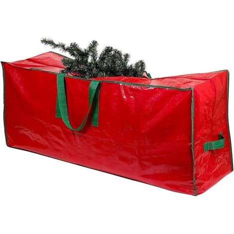Borsa porta-albero di Natale resistente e impermeabile con cerniera e maniglie per il trasporto (adatta ad alberi fino a 2,7 m di altezza una volta smontati).