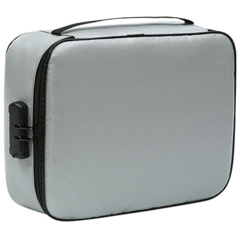 Borsa portadocumenti impermeabile, borsa portaoggetti multistrato, borsa portadocumenti importante e tasca portadocumenti con divisore (grigio)