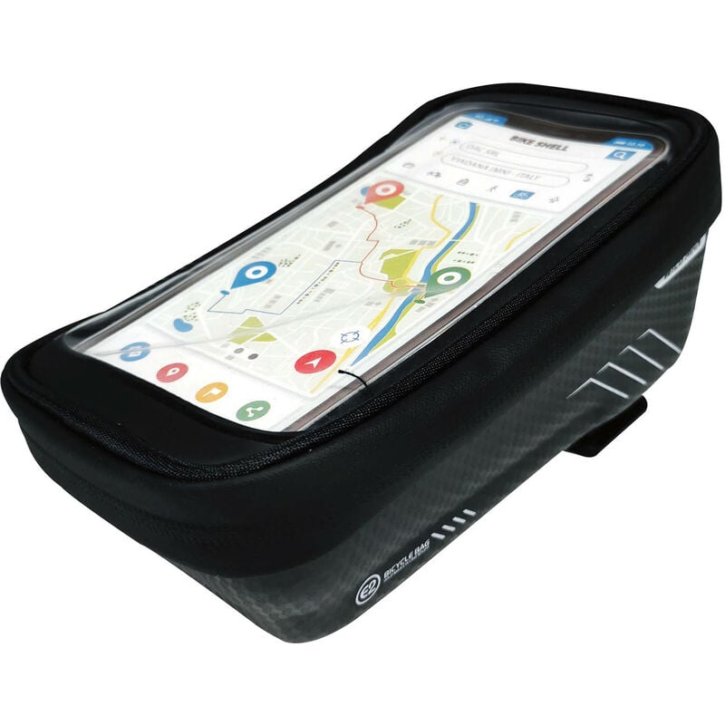 Image of Giordanoshop - Borsa Portaoggetti da Telaio Bicicletta 18x10x6 cm con Tasca Touchscreen per Smartphone
