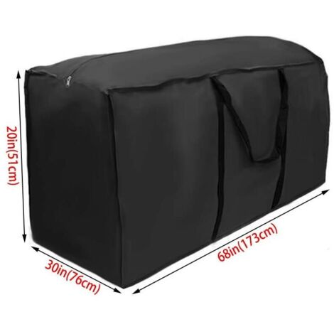 Borsa portaoggetti extra large per cuscini da soggiorno all'aperto, lenzuola, cuscini, borsetta con manico, 210D Oxford (173 x 76 x 51 cm)