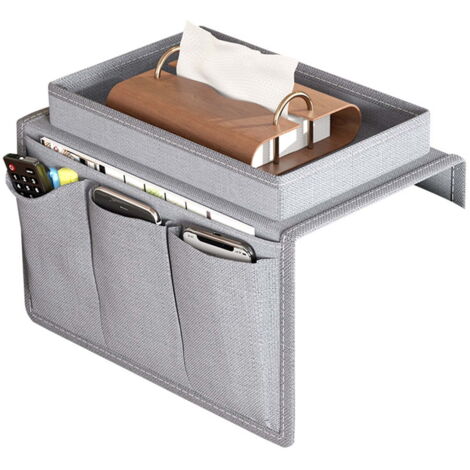 Borsa portaoggetti per bracciolo del divano, supporto per telecomando TV da bracciolo della poltrona, borsa portaoggetti per poltrona reclinabile, divano, poltrona, comodino, può contenere cellulari, 