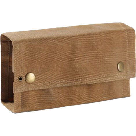 Borsa portaspezie pieghevole in tela color cachi, 9 tasche, ideale per campeggio, barbecue e picnic.