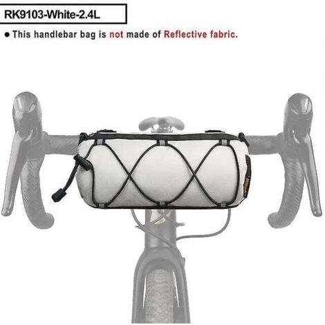 Borsa portatile da manubrio per bicicletta da 2,4 l, riflettente, ad alta visibilità