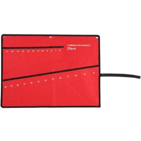 Borsa portautensili arrotolabile per chiavi inglesi, organizer multi-tasche regolabile per chiavi inglesi, ideale per falegnami e appassionati del fai da te (25 tasche)