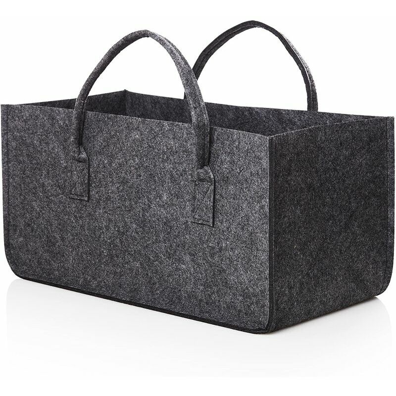 Borsa rettangolare in feltro di legna da ardere