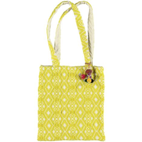 Borsa shopper Passigatti gialla da donna
