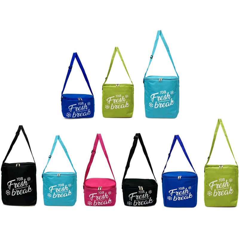 Image of Borsa Termica Frigo Porta Pranzo Spiaggia Lavoro Scuola Fresh Break Vari Colori e Misure, misura11LcoloreFucsia