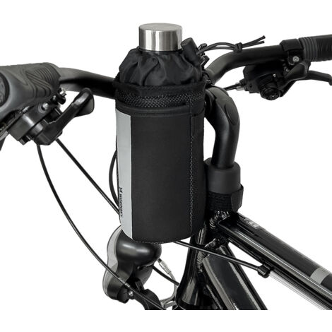 Borsa termica per borraccia per bici o scooter 1 l nera