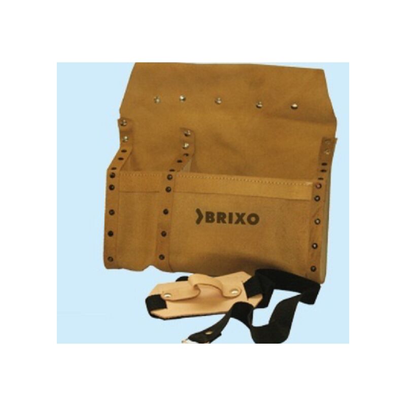 Image of Borse carpentiere Brixo rinforzata in cuoio con portamartello e cintura