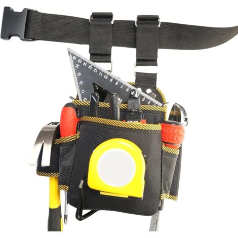 Borse per attrezzi da cintura, custodia a sgancio rapido per hardware da elettricista, organizer in vita con tasche multiple, impermeabile per uso interno ed esterno, campeggio, lavorazione del legno