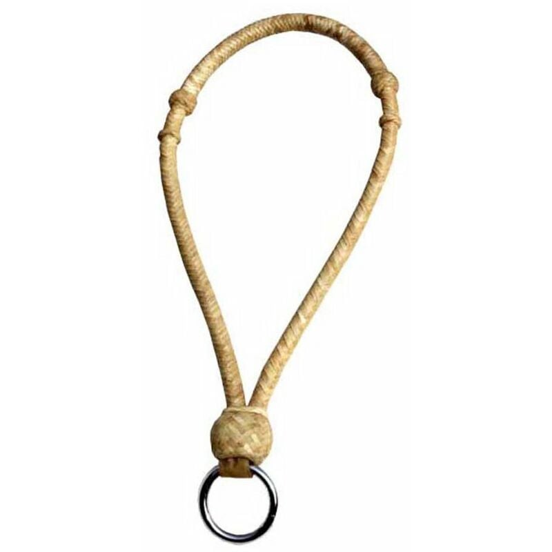 Bosal en cuir brut tissé avec un anneau métallique