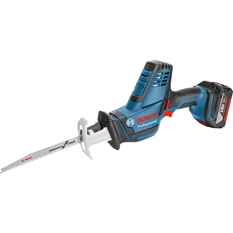 Scie sabre Bosch gsa 18 V-Li c - Avec 2 batteries 5.0 Ah, chargeur, coffret + 3 lames de scie - 06016A5002