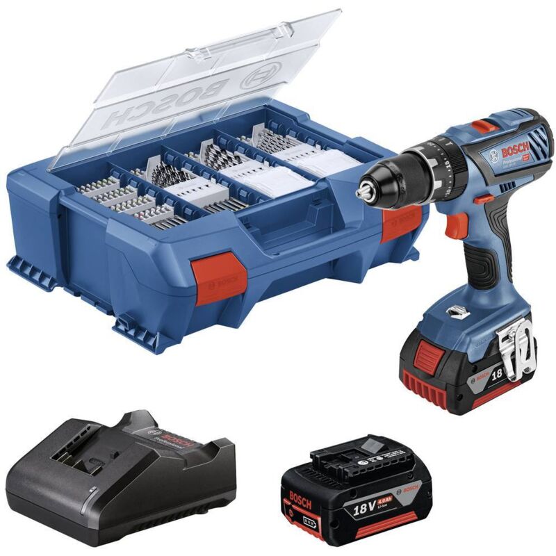 Professional gsb 18V-28 -Perceuse-visseuse à percussion sans fil + 2 batteries, + accessoires - Bosch