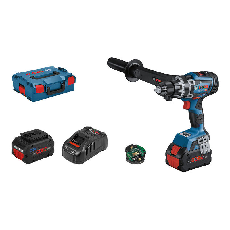Perceuse visseuse biturbo gsr 18V-150 c Bosch avec 2 batteries 18V 8.0Ah - l-boxx - 06019J5005