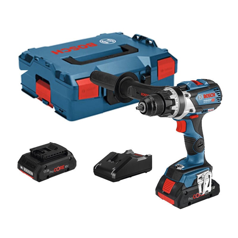 Perceuse-visseuse Brushless 18V Bosch gsr 18V-110C - 2 batteries Pro-core 4Ah + chargeur + coffret L-boxx - 06019G010A