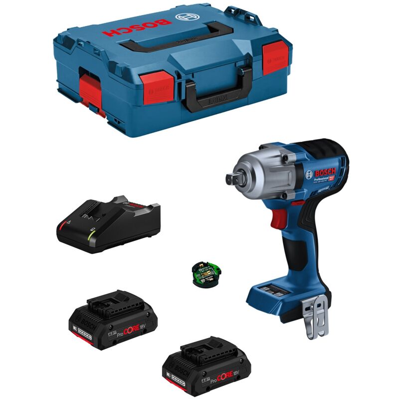 Clé à Chocs Bosch gds 18V-450 pc (2 x 4,0 Ah ProCORE GAL18V40 L-Boxx 136 module Bluetooth)