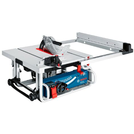 Bosch Professional Sierra circular de mesa GTS 10 J, tope angular, tope  paralelo, adaptador de extracción, hoja de sierra, barra de empuje, cartón,  hoja de sierra de diámetro: 254 mm, Dimensiones de