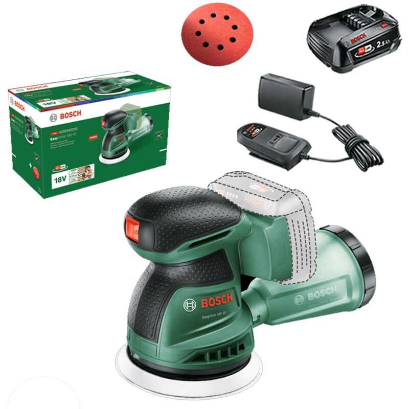 Bosch 06033E4000 18v Random Orbit Sander EasyOrbit + 2.5AH Battery Kit