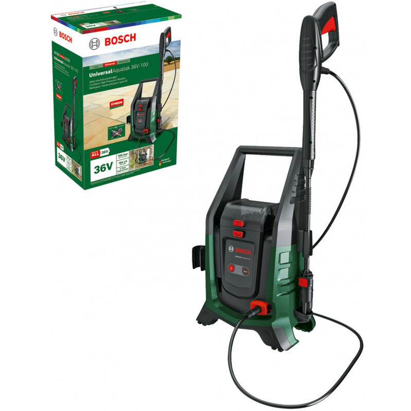 Bosch – Nettoyeur haute pression électrique 100 bars – 36V sans batterie – Débit 3,1 l/min – Longueur tuyau 4 m – Technologie Syneon - 36V-100