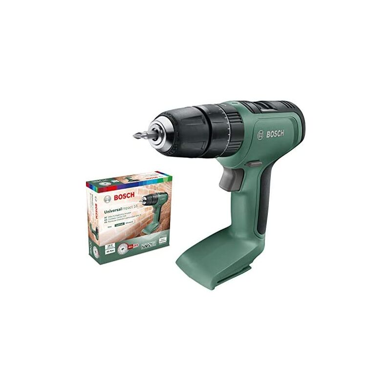 Trapano a percussione a batteria UniversalImpact, senza batteria, di sistema 18 v, in confezione - Bosch