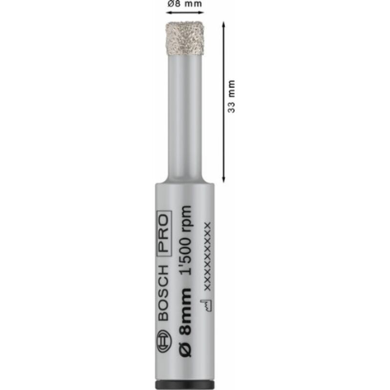 Punta da trapano PRO in ceramica secca, 8 x 33 x 13 mm