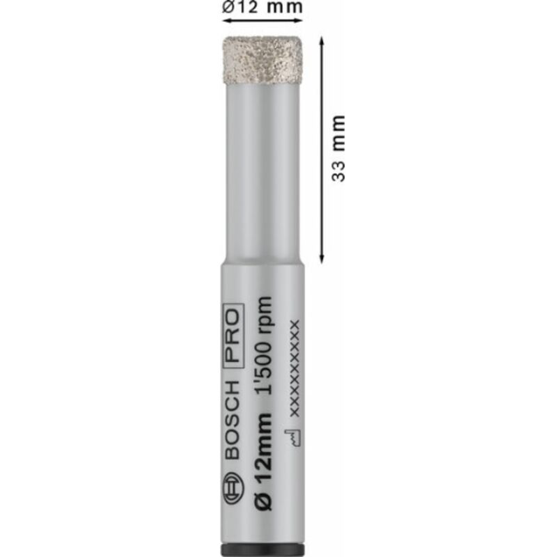 1 punta diamantata pro Ceramic Easy Dry (per piastrelle, piastrelle dure, diametro 12 mm de, accessori professionali, trapani/avvitatori) - Bosch