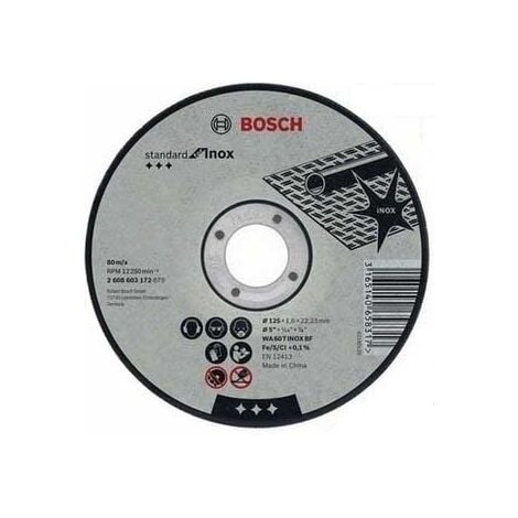 BOSCH 10 Disques a tronconner Metal & inox Ø125 ep 1.6 - 2608619050