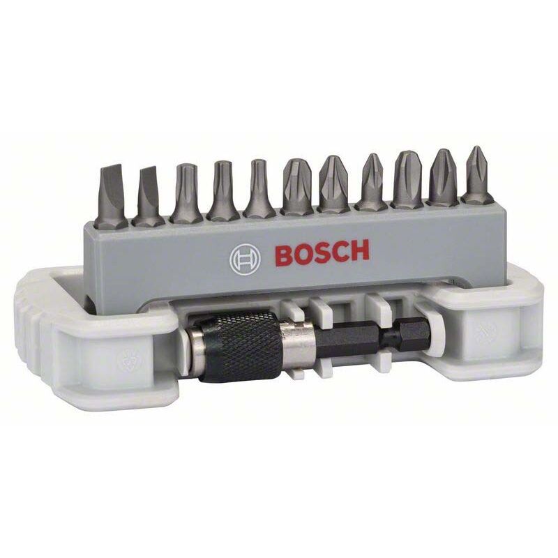 Image of Bosch Schrauberbit-Set Extra-Hart 11-teilig PH PZ T, S 25 mm Bithalter