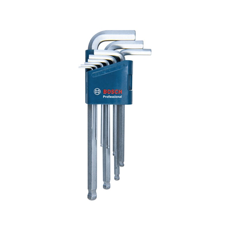 

BOSCH 1600A01TH5 Juego de llaves Allen hexagonales con cabezal esférico (9 uds.)