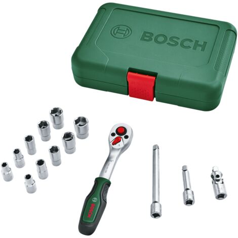 BOSCH 1600A02BY0 Set de carracas de ¼" de 14 piezas