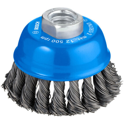 BOSCH 1608622029 BROSSE BOISSEAU 75 MM, 0,5 MM, M14, À FILS TORSADÉS CONVIENT POUR TRAVAUX DE NETTOYAGE DIFFICILES SUR SURFACES