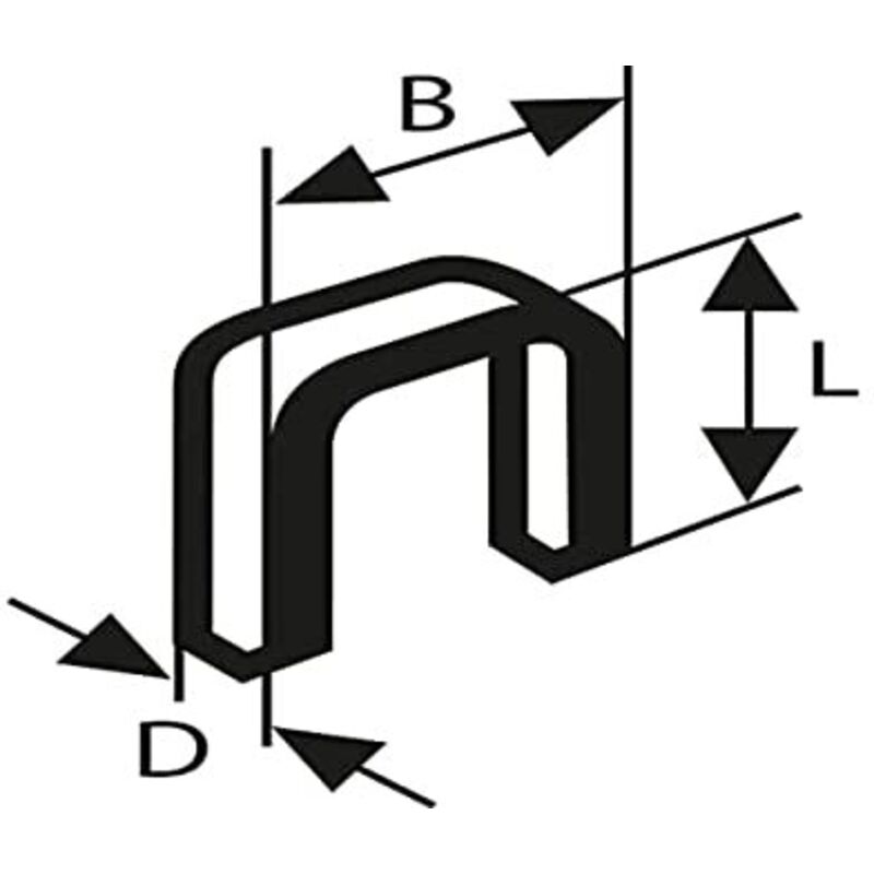 Grapa resina 55: 6,0x 1,08x26mm:1.000uds