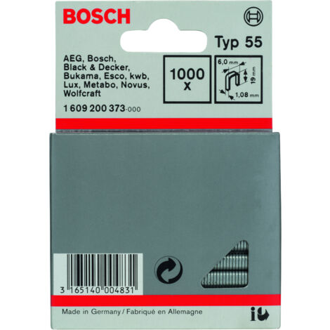 Bosch 1609200373 Clavadora neumática, 6 x 1,08 x 19 mm