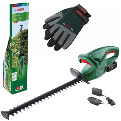 Bosch 18-45 Cordless Hedge Cutter Garden Trimmer 45cm 1 X Battery + Gloves