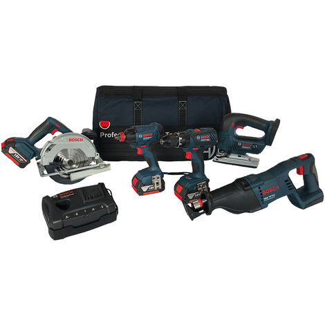 Bosch 18v 6pc Wood Combination 4 0ah Kit