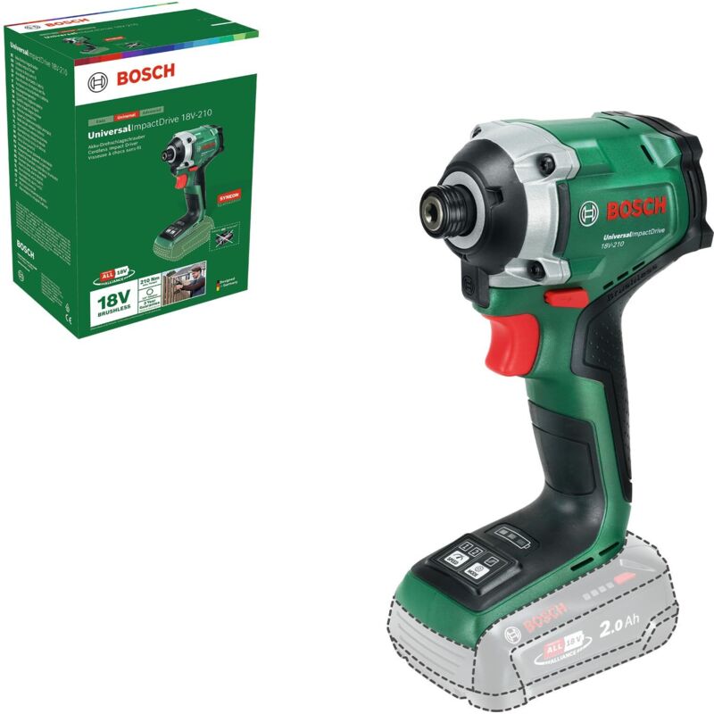 Bosch 18V System deimpact driver con batteria UniversalImpactDrive 18V-210 (potente e compatto per il legno)