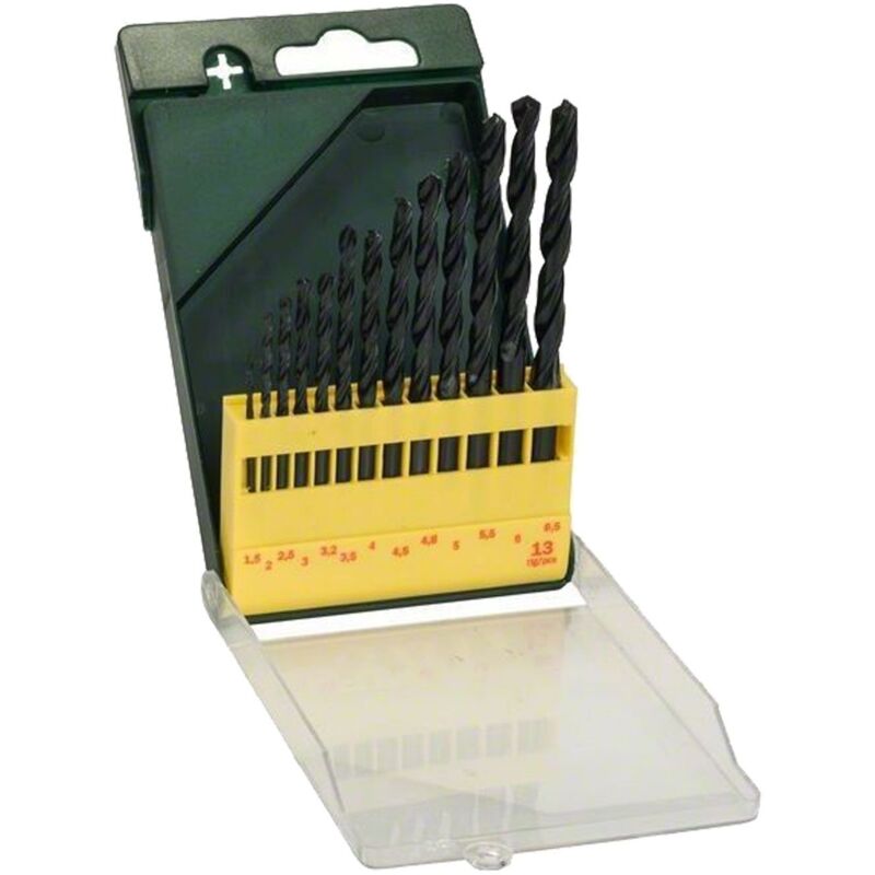 Bosch - Accessories 2607019441 hss Metall-Spiralbohrer-Set 13teilig rollgewalzt din 338 Zylinderscha