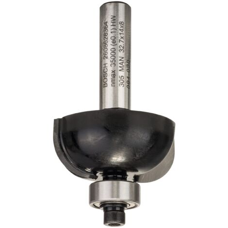 Bosch 1x Fresa PRO per angoli (per Legno tenero, Legno duro, Ø 32,7 mm, Professional Accessorio Fresatrice portatile, Rifilatore)