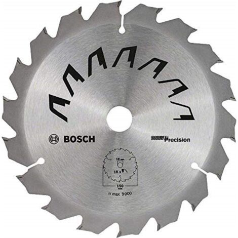 Bosch 1x Lama per Sega Circolare Precison (per Legno, Ø 150 x 1.5/0.85 x 16 mm, 18 Denti, ATB, Accessori Seghe Circolari)
