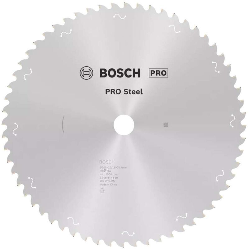 Bosch Accessori - Lama per sega circolare per acciaio 305x2,2 mm, 60 denti 2608844868