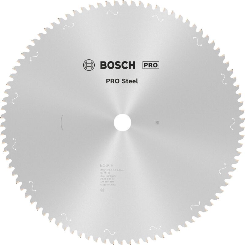 Bosch 1x Lames de scie circulaire PRO Acier pour scies à onglets à sec avec cable (pour Acier, Ø mm, Accessoires professionnels Scie à onglets à sec)
