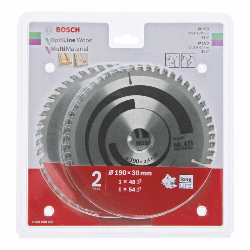 Paquet avantage spécial de feuille de semis circulaire 1x bois d'optilline 190x30 + 1x matériel 190x30