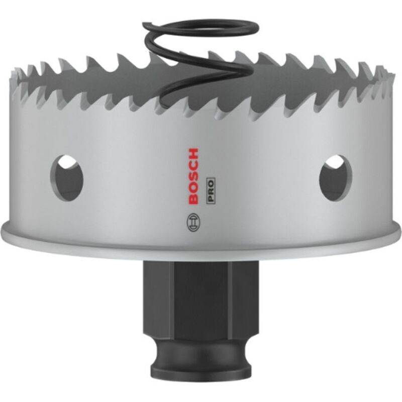 1x Sega de corona pro Lamiera Power Change Plus (per Lamiera de acciaio inox, Lamiera de acciaio, ø 65 mm, Accessori professionali Trapano) - Bosch