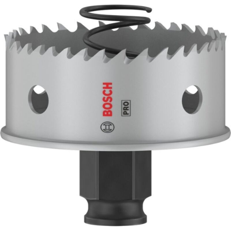 1x Sega de corona pro Lamiera Power Change Plus (per Lamiera de acciaio inox, Lamiera de acciaio, ø 60 mm, Accessori professionali foratura) - Bosch