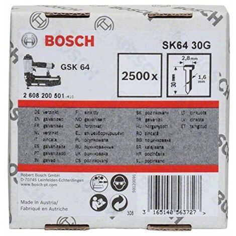 Bosch 2 608 200 500 chiodo Chiodo senza testa 2500 pezzo(i)