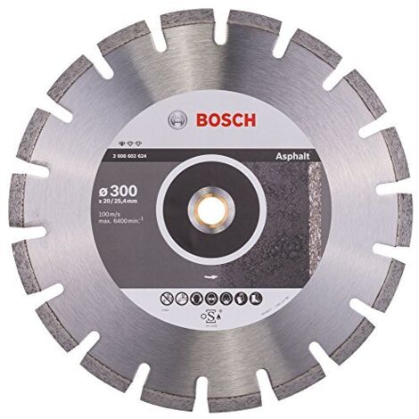 Bosch 2 608 602 624 - Ruota da taglio  diamante Standard for Asfalto - 300 x 20/25,40 x 2,8 x 10 mm (confezione de 1)
