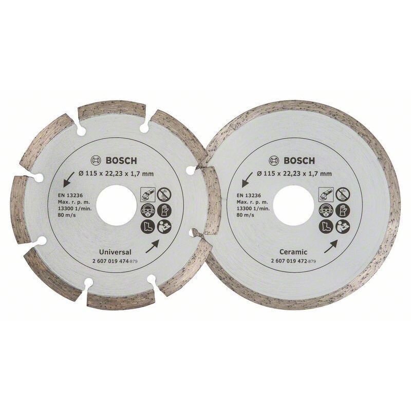 Bosch - Jeu de 2 disques diamant carrelage et matériaux de construction Ø115 mm ts 2607019478 C90862